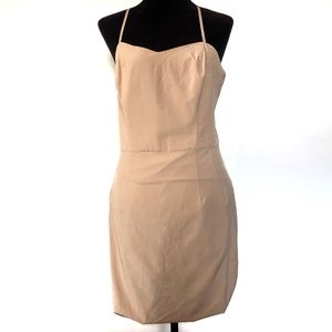 Bronx and Banco Nude Midi Dress Spaghetti Strap 10